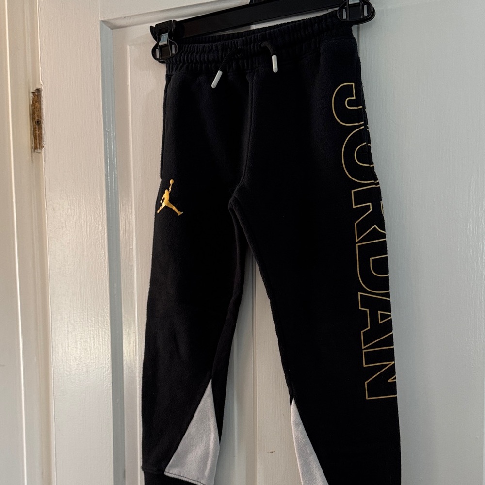 Jordan Kids Black and Gold Joggers